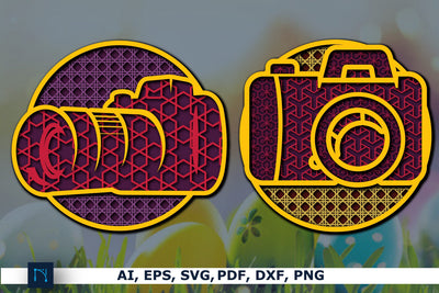 layer laser/paper cut camera SVG Bundle SVG MD JOYNAL ABDIN 