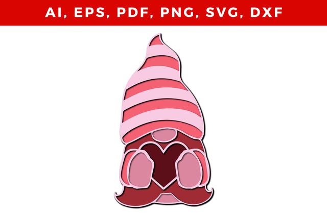 layer love with gnome svg craft cut file SVG MD JOYNAL ABDIN 