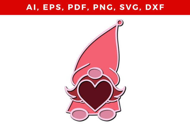 layer love with gnome svg craft cut file SVG MD JOYNAL ABDIN 