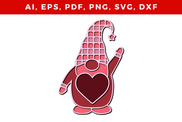 layer love with gnome svg craft cut file SVG MD JOYNAL ABDIN 