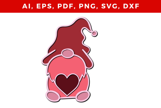 layer love with gnome svg craft cut file SVG MD JOYNAL ABDIN 