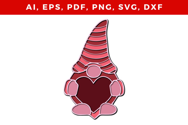 layer love with gnome svg craft cut file SVG MD JOYNAL ABDIN 