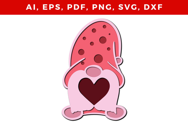layer love with gnome svg craft cut file SVG MD JOYNAL ABDIN 