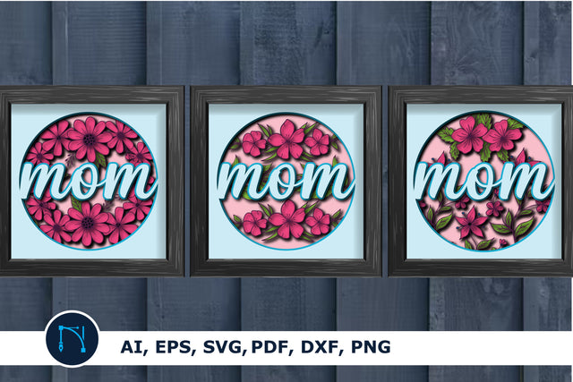 Layer mother day mom shadow box Bundle SVG MD JOYNAL ABDIN 