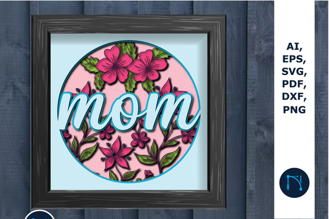 Layer mother day mom shadow box SVG SVG MD JOYNAL ABDIN 