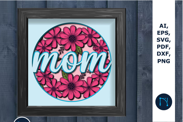 Layer mother day mom shadow box SVG SVG MD JOYNAL ABDIN 