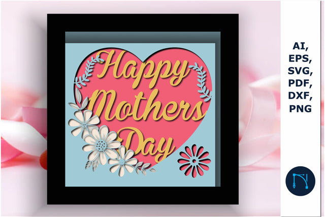 layer mother day shadow box svg cut file SVG MD JOYNAL ABDIN 