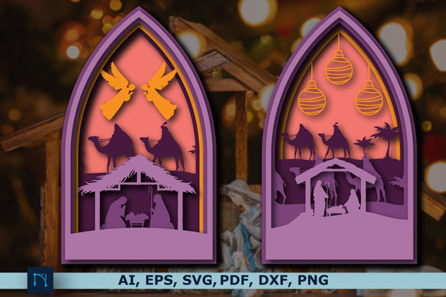 layer NATIVITY SCENE Christmas SVG bundle SVG MD JOYNAL ABDIN 