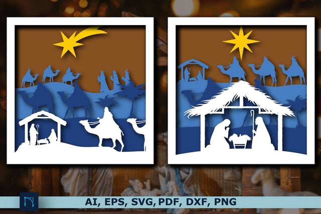 layer NATIVITY SCENE Christmas SVG bundle SVG MD JOYNAL ABDIN 