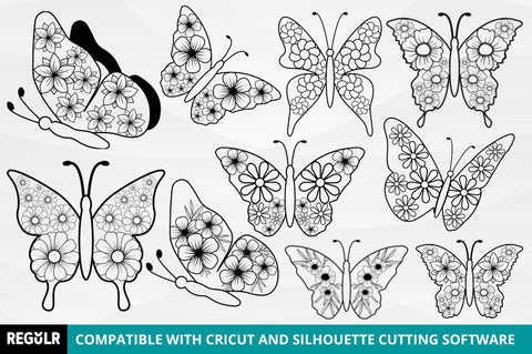 Layer Paper Cut Butterfly SVG Bundle SVG Regulrcrative 