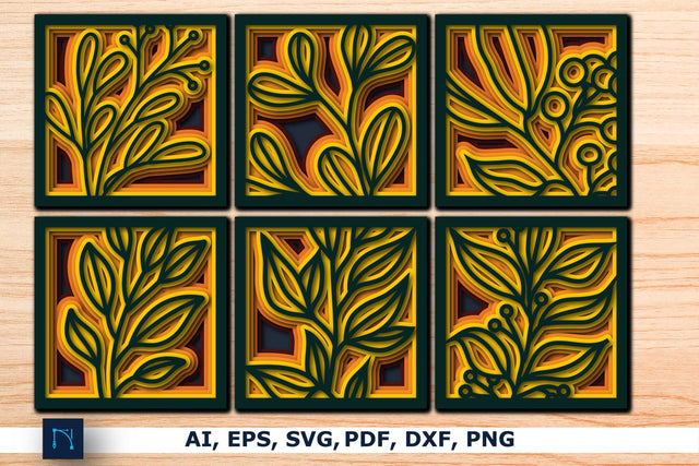 Layer Paper cut Floral Shadowbox SVG SVG MD JOYNAL ABDIN 