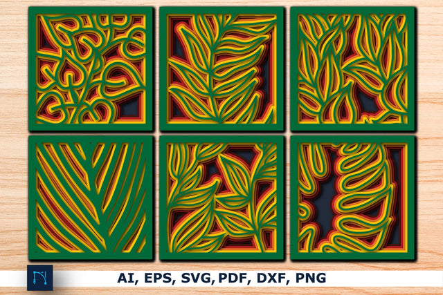 Layer Paper cut Floral Shadowbox SVG SVG MD JOYNAL ABDIN 