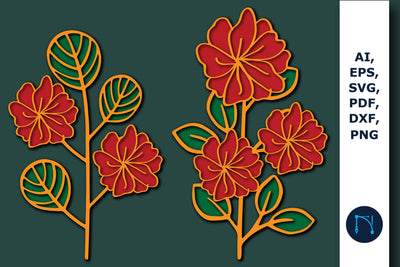 Layer Paper cut floral SVG Bundle SVG MD JOYNAL ABDIN 