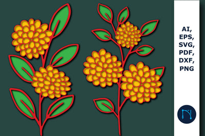 Layer Paper cut floral SVG Bundle SVG MD JOYNAL ABDIN 