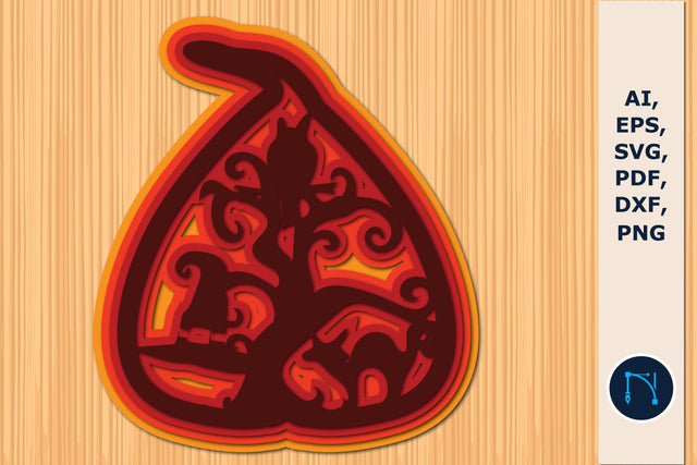 layer paper cut Halloween Pumpkin SVG SVG MD JOYNAL ABDIN 