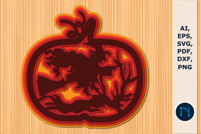 layer paper cut Halloween Pumpkin SVG SVG MD JOYNAL ABDIN 