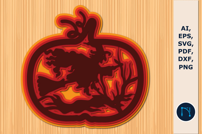 layer paper cut Halloween Pumpkin SVG SVG MD JOYNAL ABDIN 