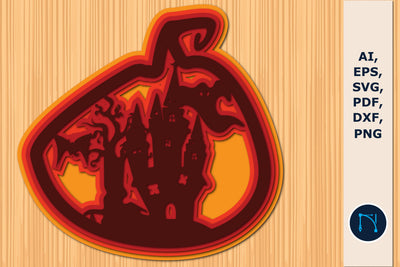 layer paper cut Halloween Pumpkin SVG SVG MD JOYNAL ABDIN 
