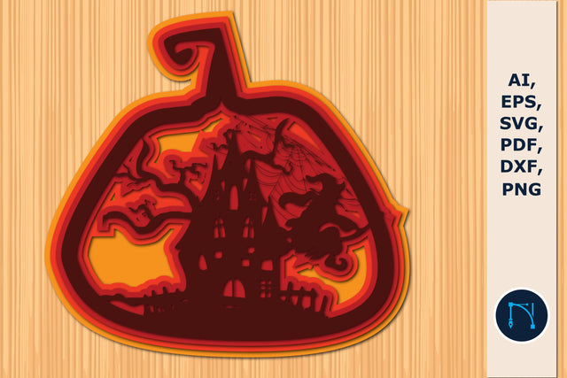 layer paper cut Halloween Pumpkin SVG SVG MD JOYNAL ABDIN 