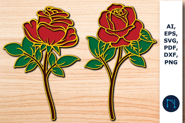 Layer paper cut rose flower SVG Bundle SVG MD JOYNAL ABDIN 