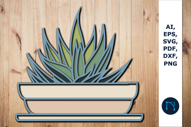 layer paper cut Succulents svg cut file SVG MD JOYNAL ABDIN 