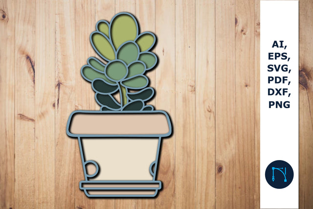layer paper cut Succulents svg cut file SVG MD JOYNAL ABDIN 