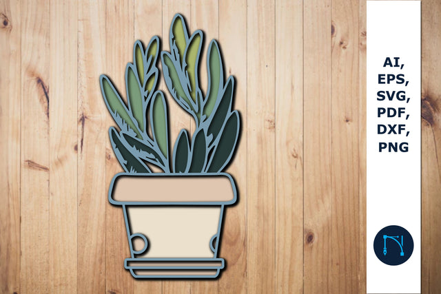 layer paper cut Succulents svg cut file SVG MD JOYNAL ABDIN 