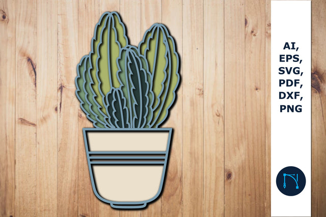 layer paper cut Succulents svg cut file SVG MD JOYNAL ABDIN 