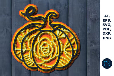 Layer Pumpkin paper/laser cut 3d SVG SVG MD JOYNAL ABDIN 