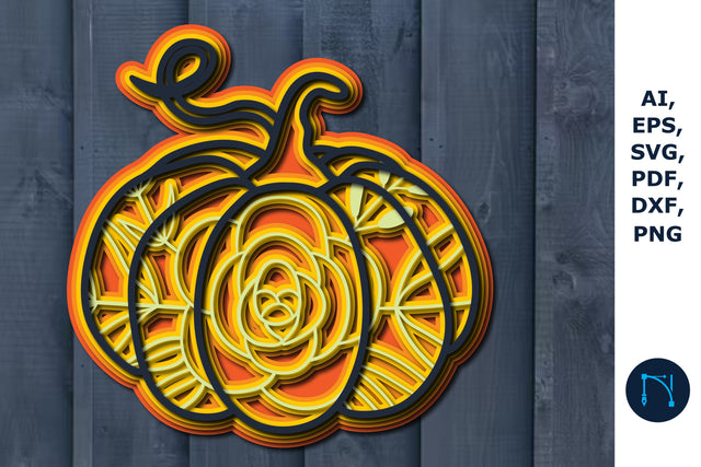 Layer Pumpkin paper/laser cut 3d SVG SVG MD JOYNAL ABDIN 