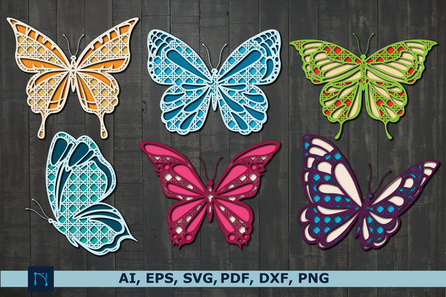 layer rattan butterfly paper cut SVG bundle SVG MD JOYNAL ABDIN 