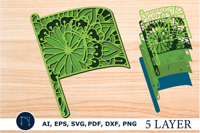 layer st Patrick’s day flag, mandala SVG SVG MD JOYNAL ABDIN 