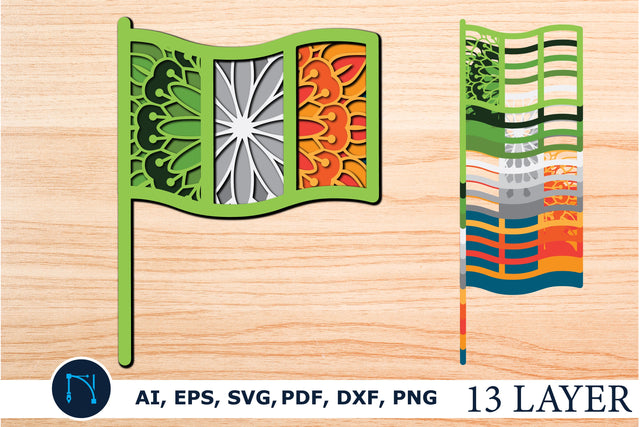 layer st Patrick’s day flag, mandala SVG SVG MD JOYNAL ABDIN 