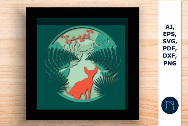 layer Tropical Leaf 3d SVG shadow box SVG MD JOYNAL ABDIN 