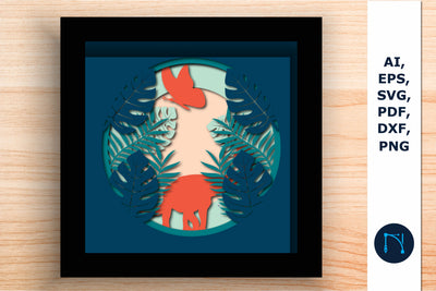 layer Tropical Leaf 3d SVG shadow box SVG MD JOYNAL ABDIN 
