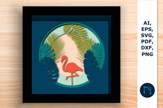 layer Tropical Leaf 3d SVG shadow box SVG MD JOYNAL ABDIN 