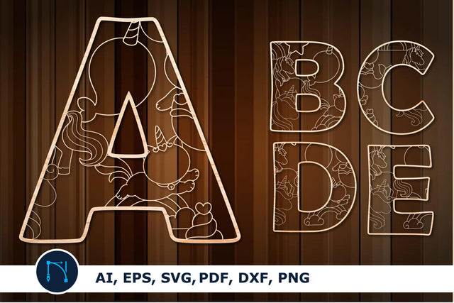 Layer unicorn Alphabet 3d cut svg bundle SVG MD JOYNAL ABDIN 