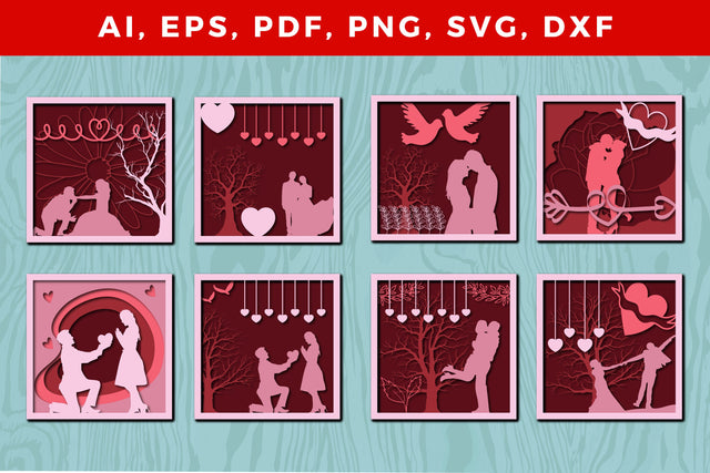 Layer valentine couple 3d SVG BUNDLE SVG MD JOYNAL ABDIN 