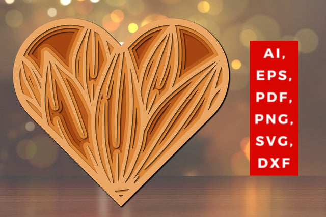layer valentine heart laser cut file SVG. SVG MD JOYNAL ABDIN 