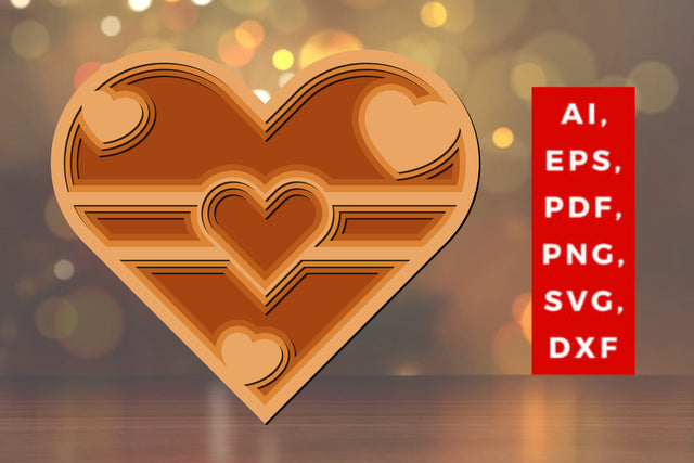 layer valentine heart laser cut file SVG. SVG MD JOYNAL ABDIN 