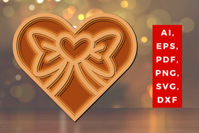 layer valentine heart laser cut file SVG. SVG MD JOYNAL ABDIN 