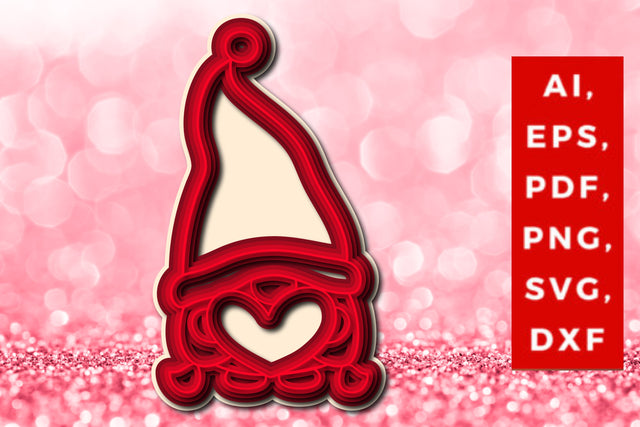 layer Valentines Day Gnomes SVG cut file SVG MD JOYNAL ABDIN 