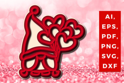 layer Valentines Day Gnomes SVG cut file SVG MD JOYNAL ABDIN 