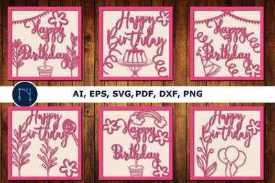 Layered Birthday card paper cut design SVG MD JOYNAL ABDIN 