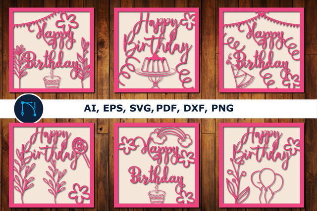 Layered Birthday card paper cut design SVG MD JOYNAL ABDIN 