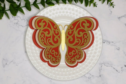 Layered butterfly svg, 3D paper butterfly template, Butterfly wall decor SVG CuttingLineStore 