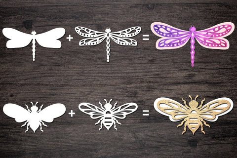 Layered butterfly svg bundle, 3d butterfly papercut SVG Digital Rainbow Shop 