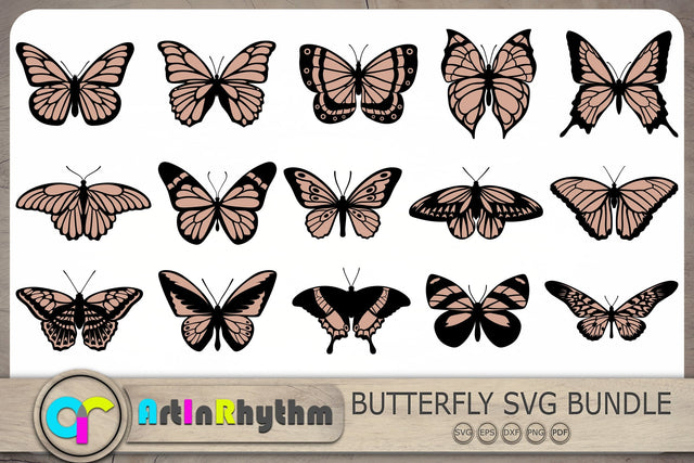 Layered Butterfly Svg Bundle, Butterfly Svg, Butterfly Clip Arts SVG Artinrhythm shop 