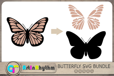Layered Butterfly Svg Bundle, Butterfly Svg, Butterfly Clip Arts SVG Artinrhythm shop 