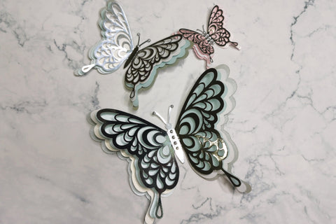 Layered butterfly svg, Butterfly stencil, 3D butterfly svg 3D Paper CuttingLineStore 
